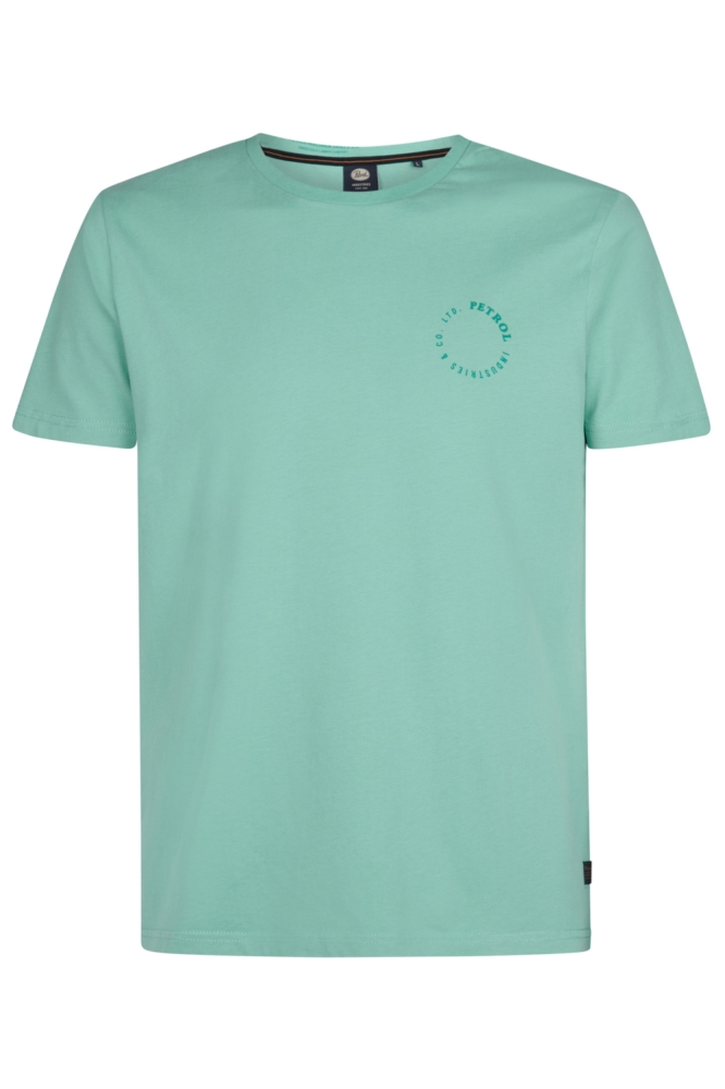 T SHIRT MET TEKST OPDRUK M 3050 TSR609 5191 Pale Aqua
